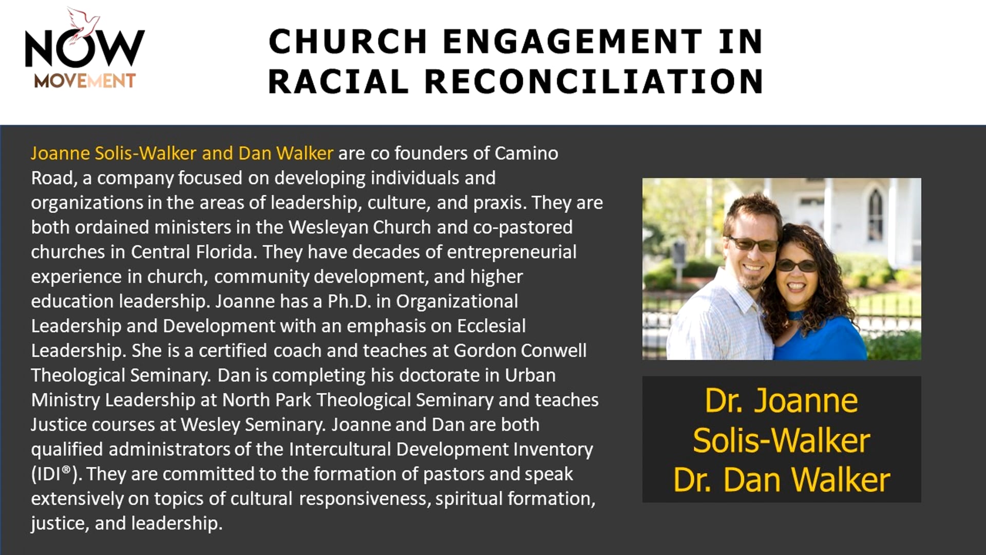 Joanne Solis-Walker & Dan Walker: Church Engagement in Racial Reconciliation