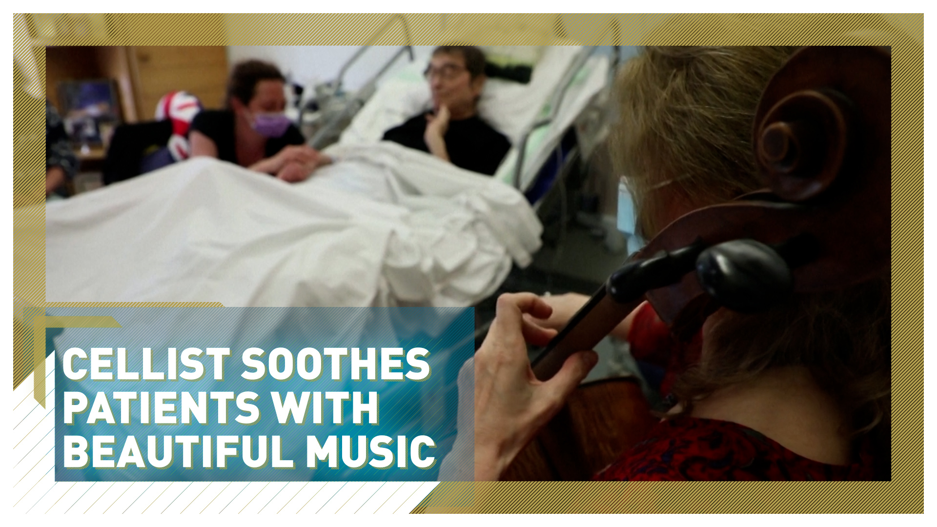Cellist soothes patients with beautiful music