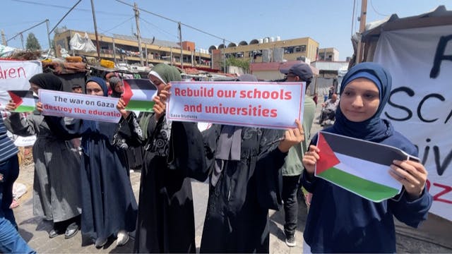 Gaza students commend U.S. protests