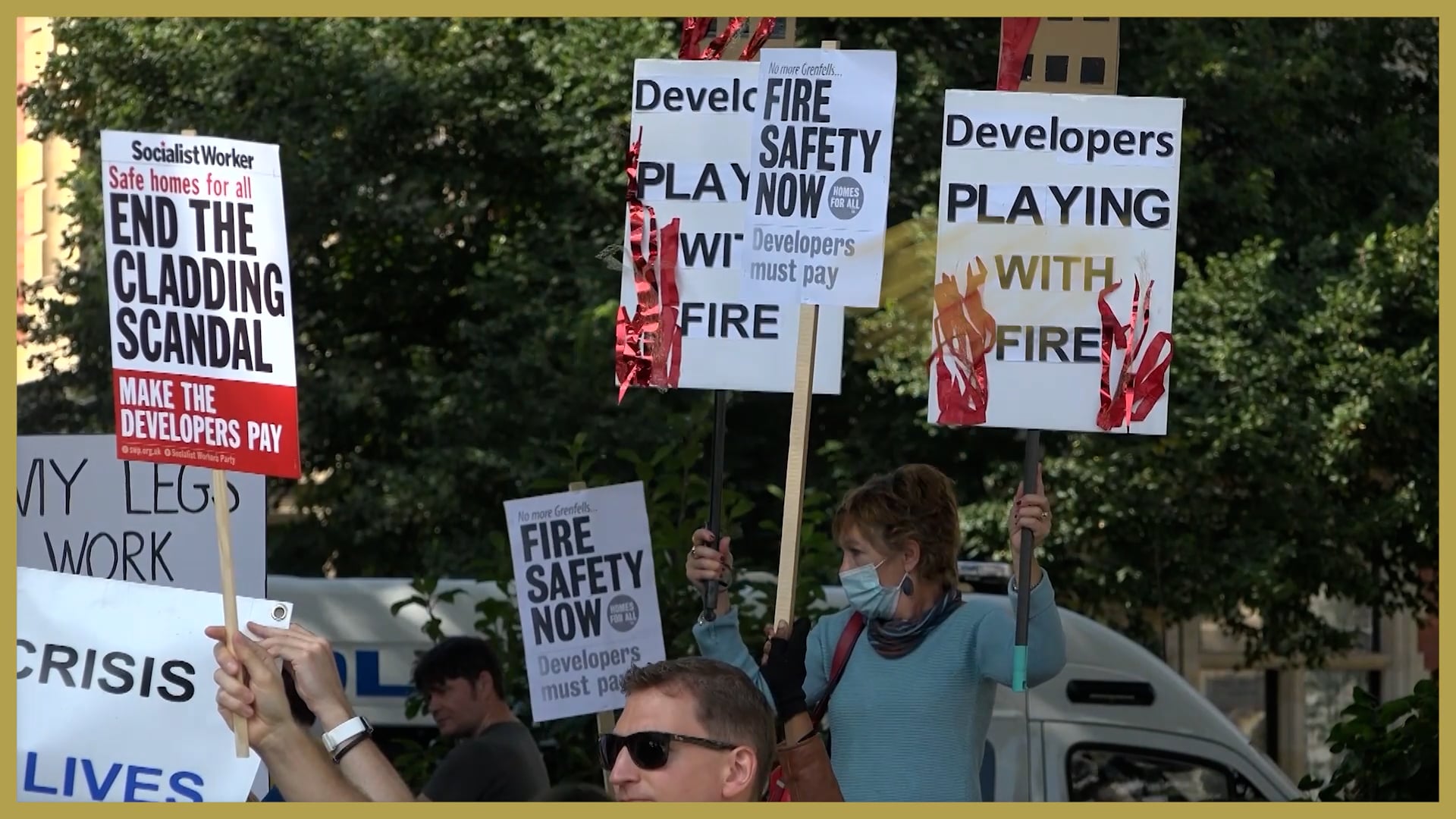 UK protesters demand government help to replace deadly cladding