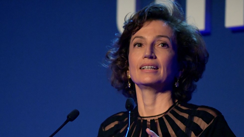 UNESCO director-general speaks after re-election