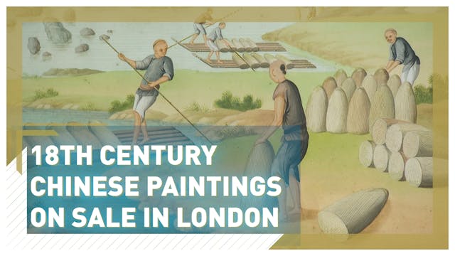 18th century Chinese paintings on sal...