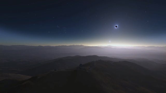 Solar eclipse view in Chile