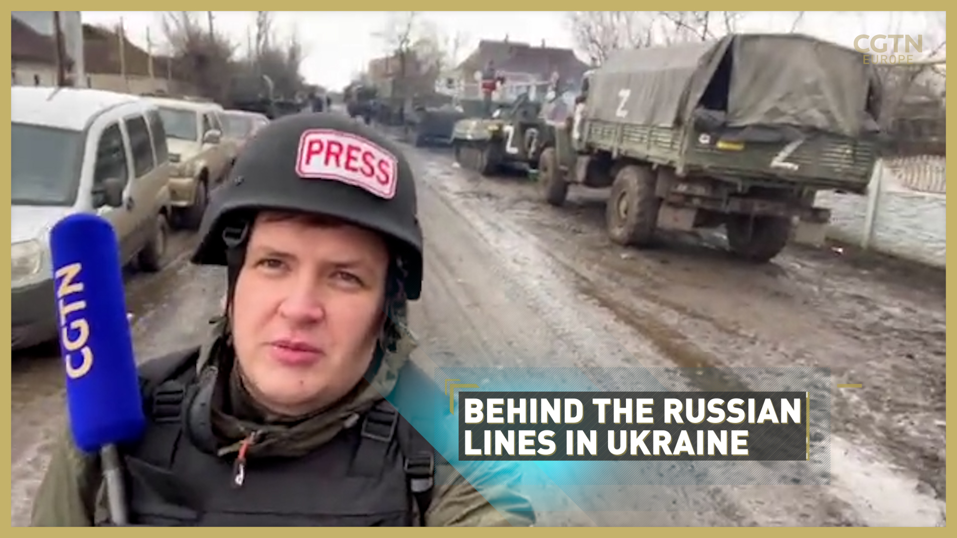 Behind Russian military lines