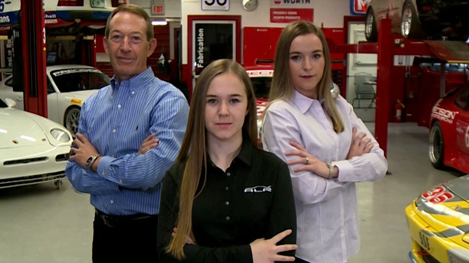 Young female driver races for the top