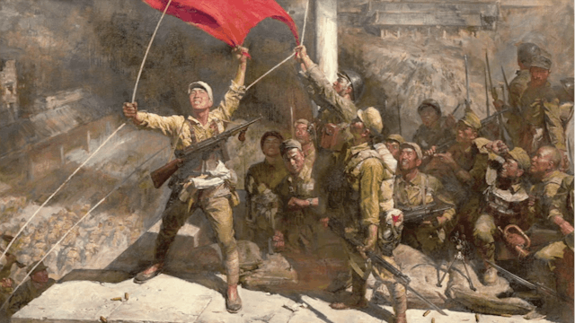 PLA troops capture the city of Nanjing
