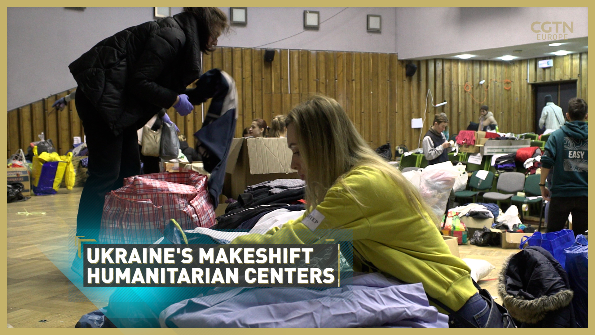 Ukraine's makeshift humanitarian centers 