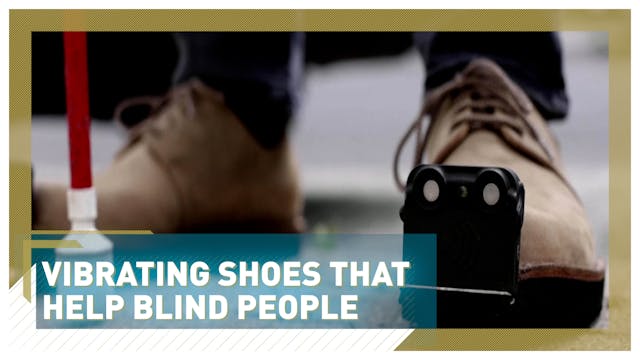 Vibrating shoes that help blind people