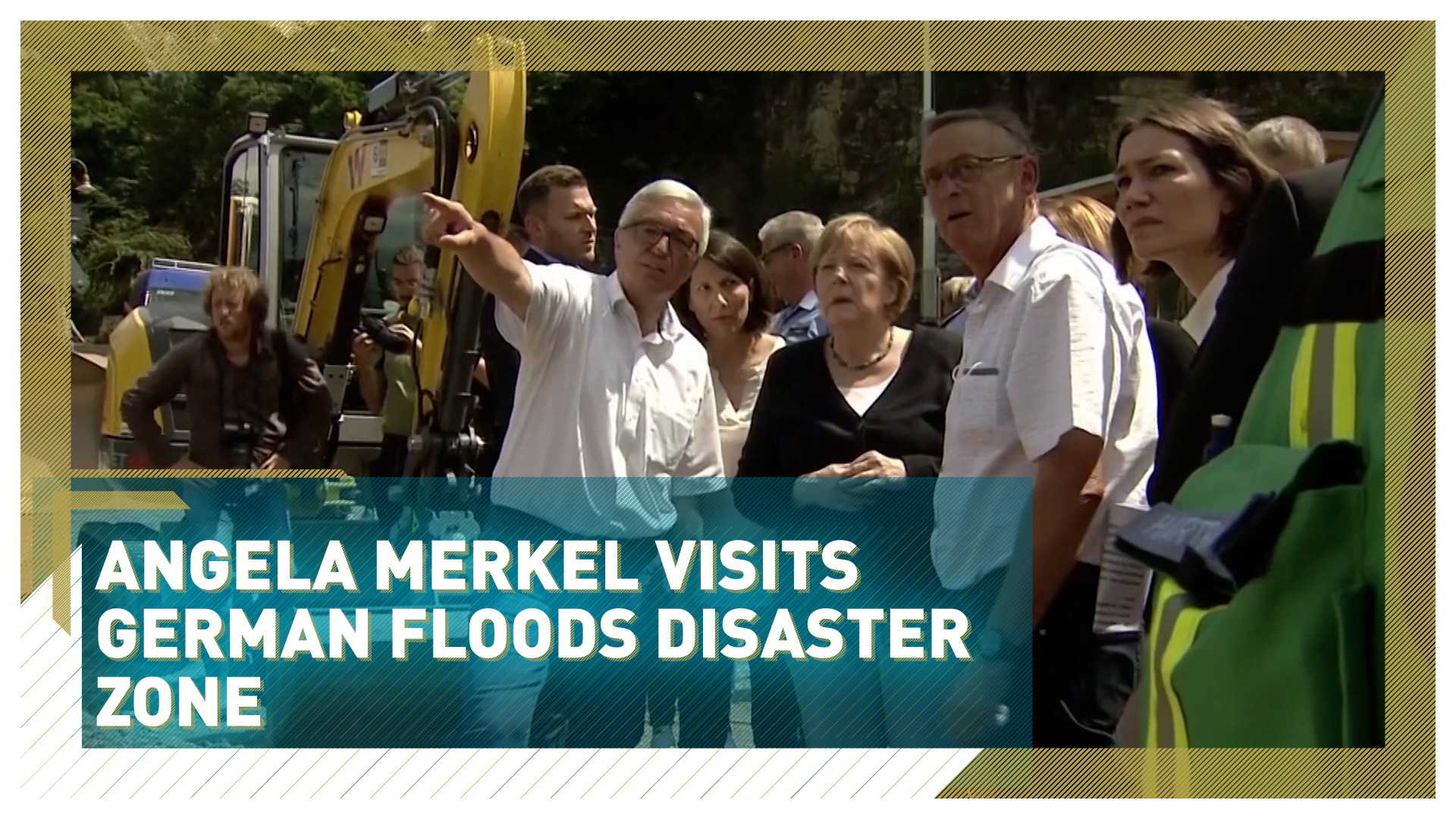 Angela Merkel visits German floods disaster zone