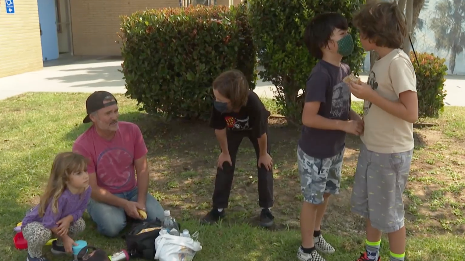 Masking up at LA schools