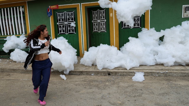 Colombia covered in toxic foam