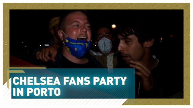 Chelsea fans party in Porto