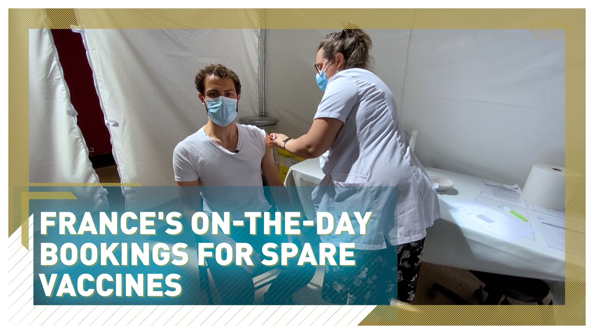 France's on-the-day bookings for spare vaccines 