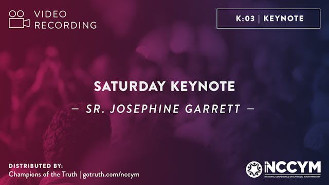 K03 - Saturday Keynote (Video)