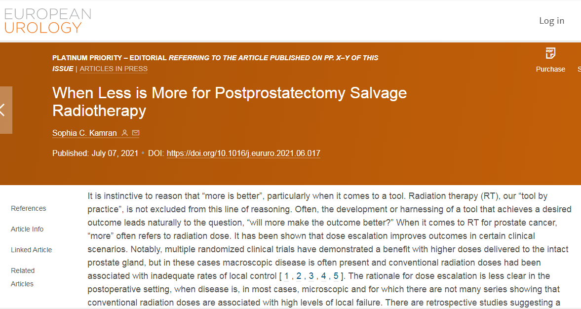 07/13/2021 - Dr. Howard Sandler - Radiation Oncology - US GU