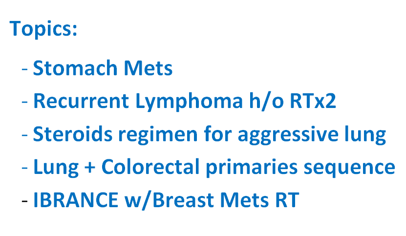 04/20/2023 - Dr. Candice Johnstone - Radiation Oncology - Palliative