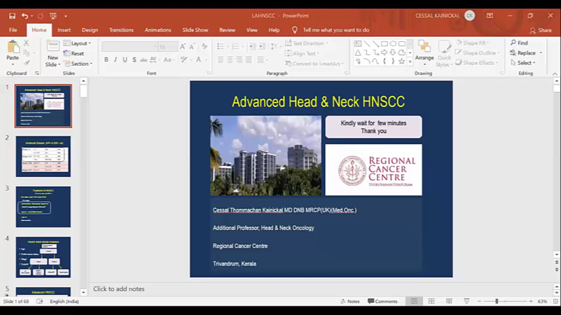08/20/20 - Dr. Cessal Kainickal - Radiation Oncology - Head and Neck India