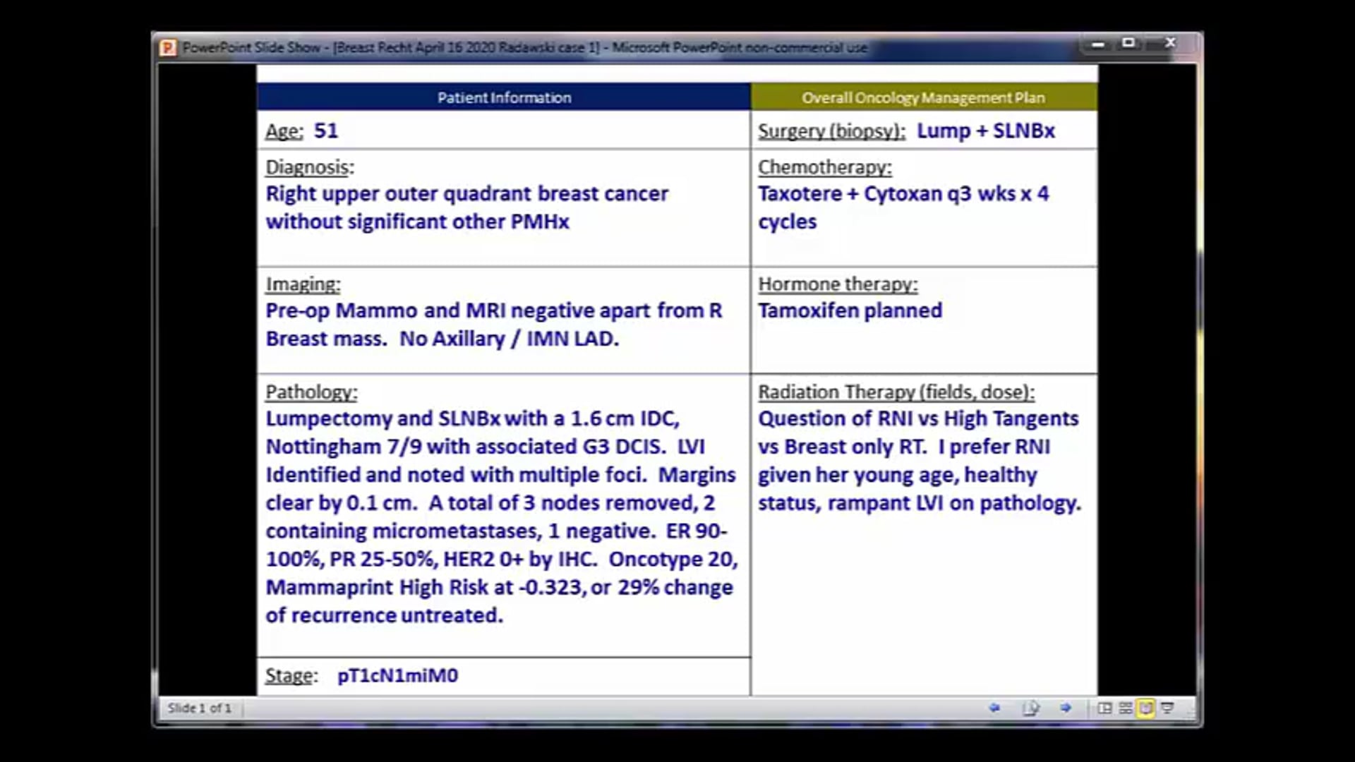 04/16/20 - Dr. Abram Recht - Radiation Oncology - Breast US