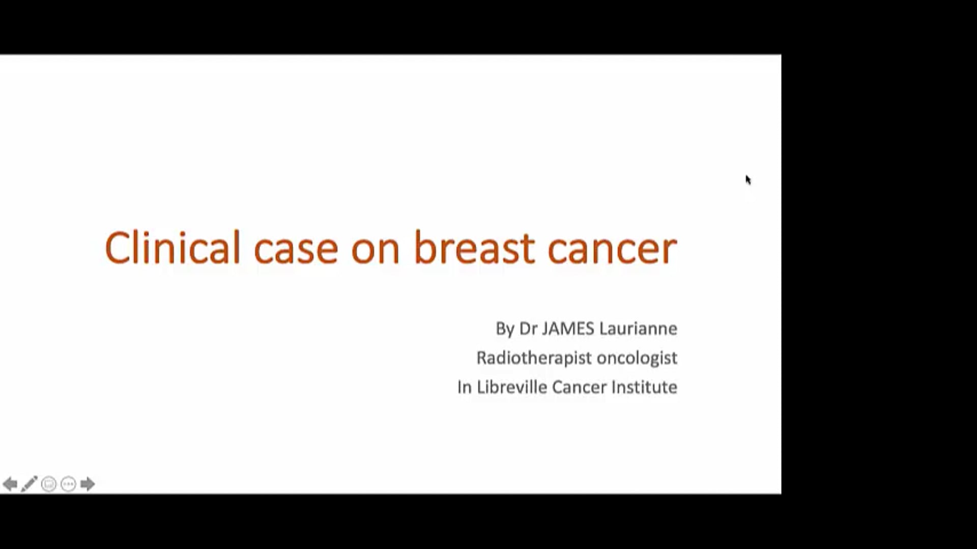 09/09/2021 -Dr. Laurianne James - Radiation Oncology - Africa Breast (in French)