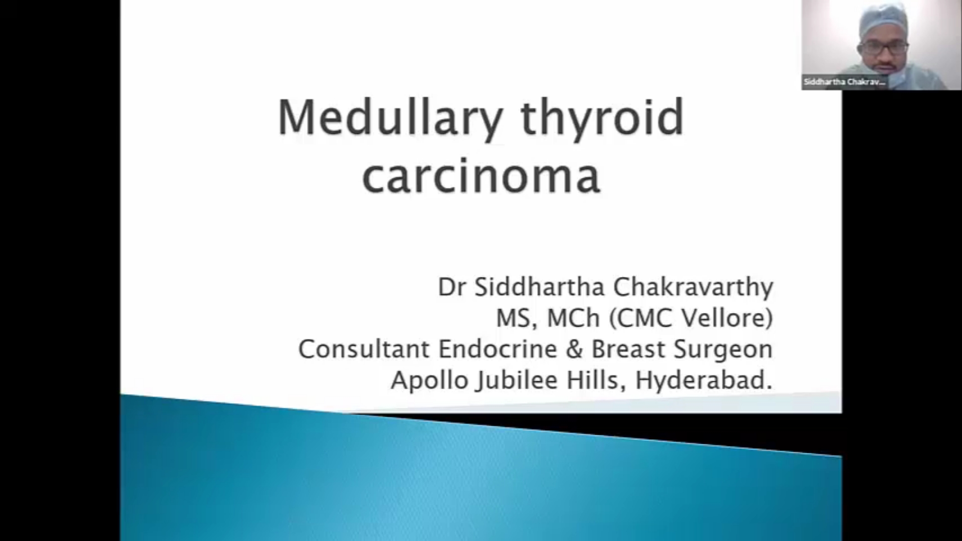 11/19/20 - Dr. Siddhartha Charavarthy - Radiation Oncology - Head and Neck India