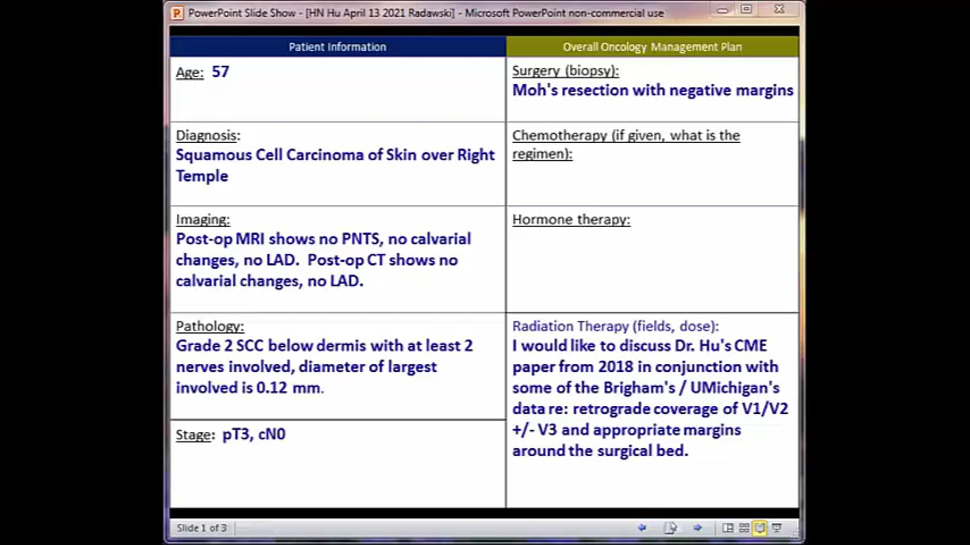 04/13/21 - Dr. Kenneth Hu - Radiation Oncology - Head and Neck