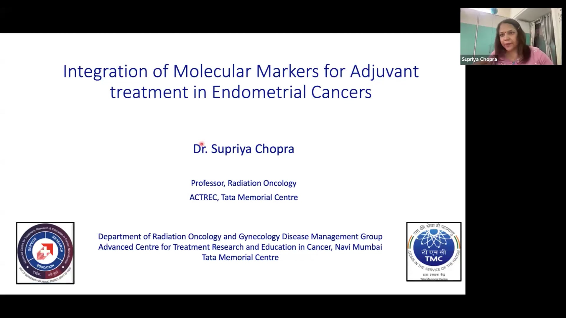 03/13/2025 - Molecular Marker for Adjuvant Tx Endometrial CA, Dr. Supriya Chopra