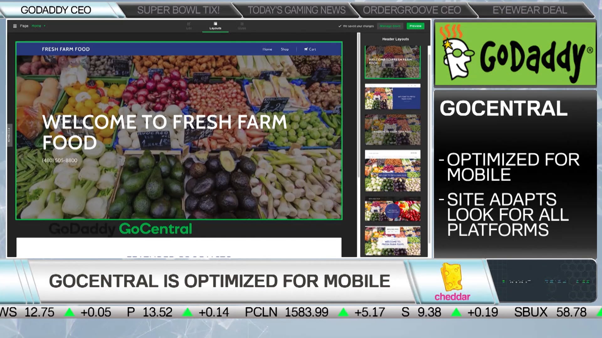 GoDaddy Details GoCentral Site Builder
