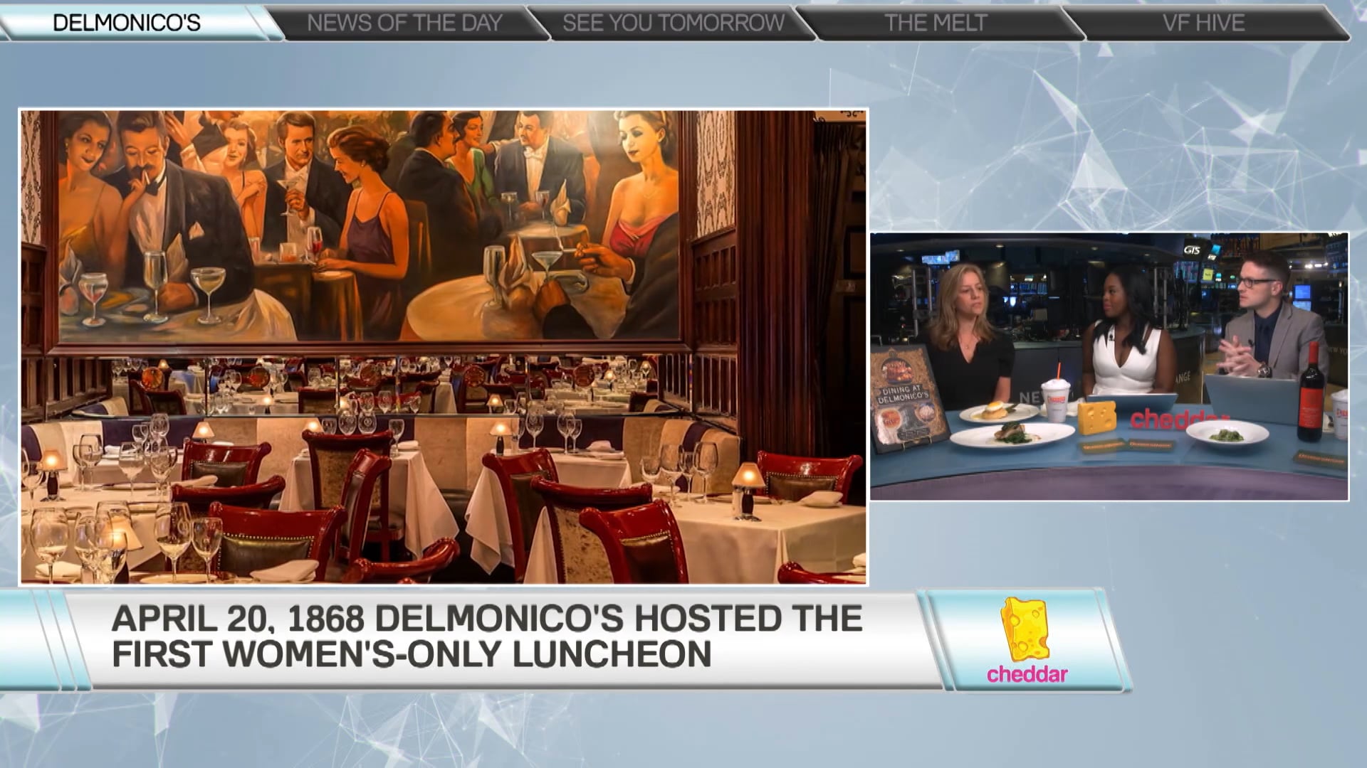 Delmonico's Restaurant is celebrating the 149th anniversary of allowing women into the restaurant without a man. They preview their "Ladies Power Lunch" menu.