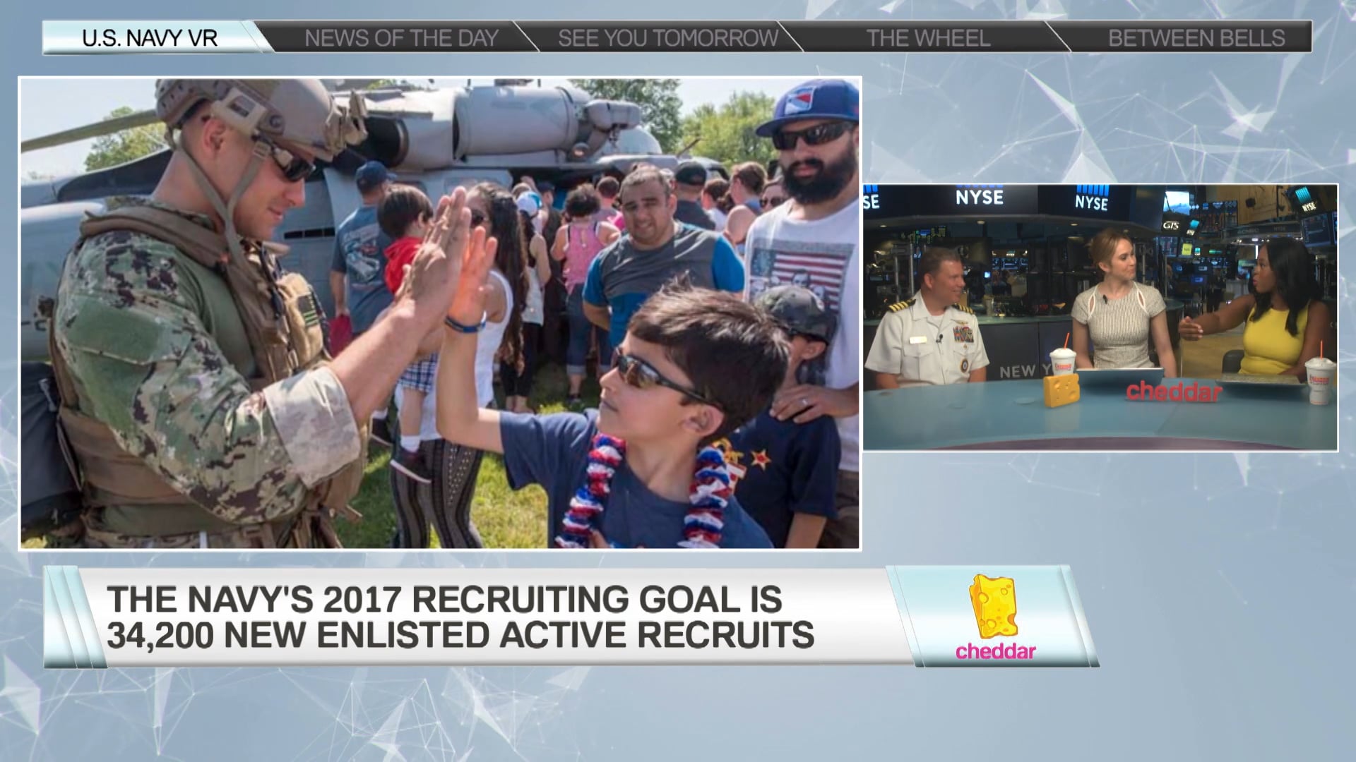 Captain Bouve speaks on Cheddar about the U.S. Navy’s latest initiative taking recruitment to the next-level - through an immersive VR experience.