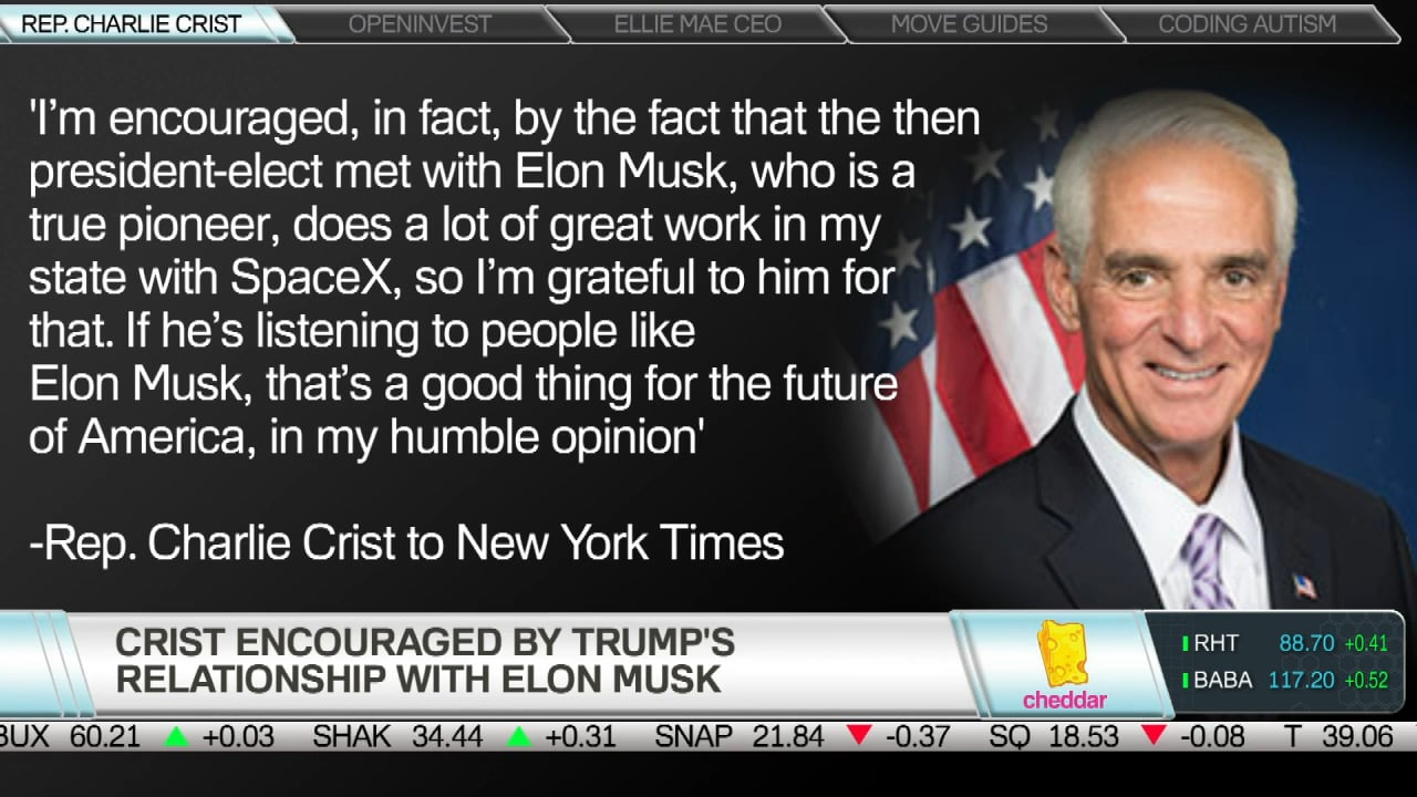 Rep. Charlie Crist Has Tremendous Praise for SpaceX's Elon Musk