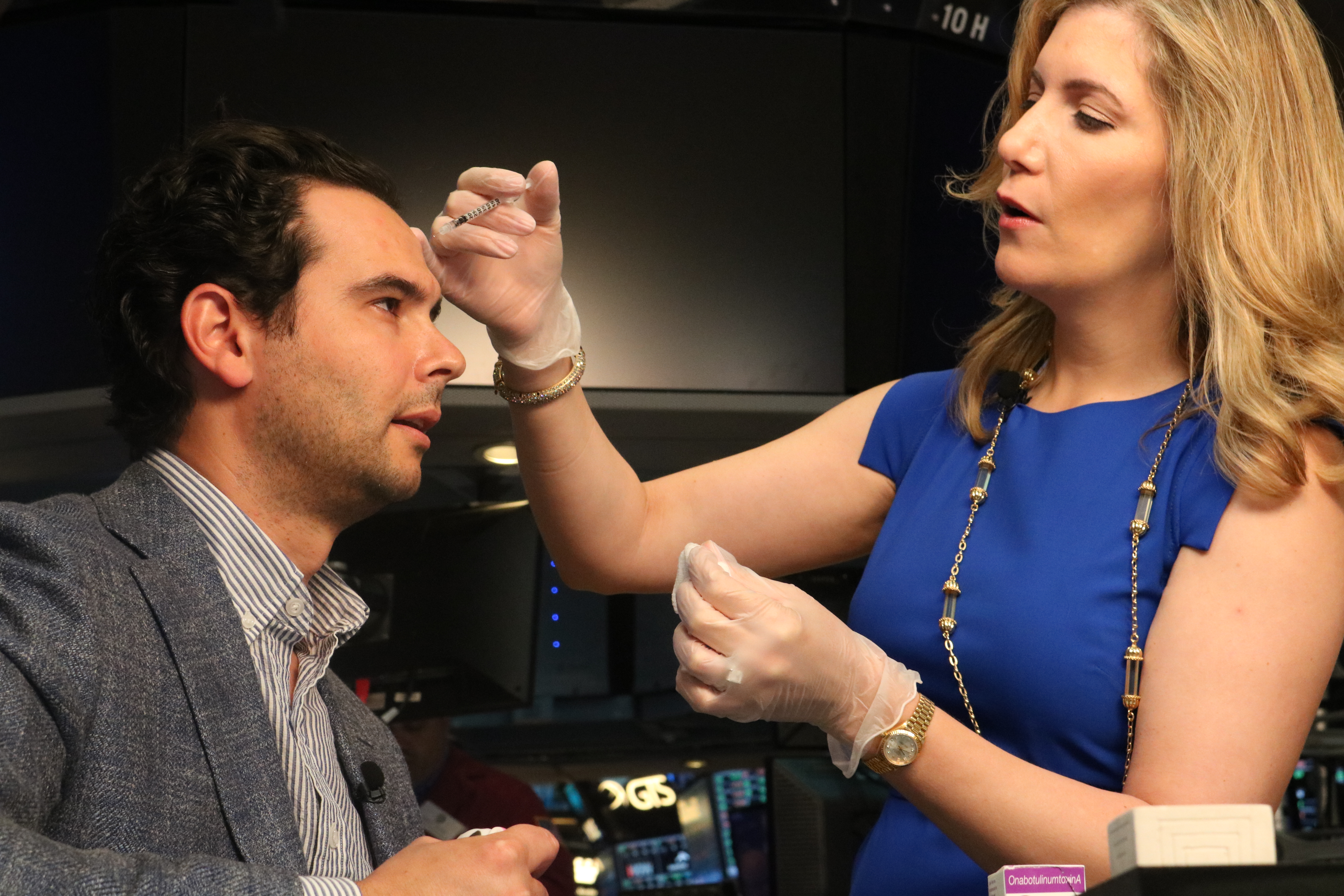 Our Chief Content Officer, Peter Gorenstein, gets a facial rejuvenation treatment a.k.a Dr. Joan Monaco gives Peter botox.