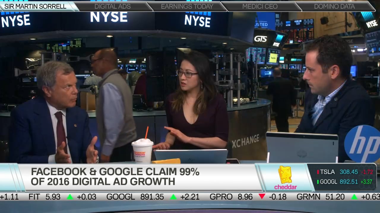 Cheddar's Exclusive Interview with Sir Martin Sorrell of WPP: What He's Spending and What He Sees (FB, GOOGL, SNAP)
