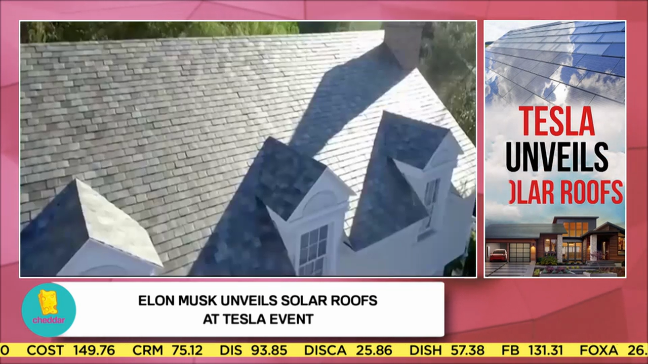 Elon Musk Unveils Solar Roofs at Tesla Event