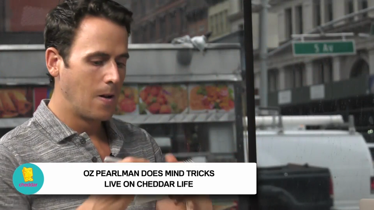 Oz Pearlman amazes the CheddarLife team with his magic tricks