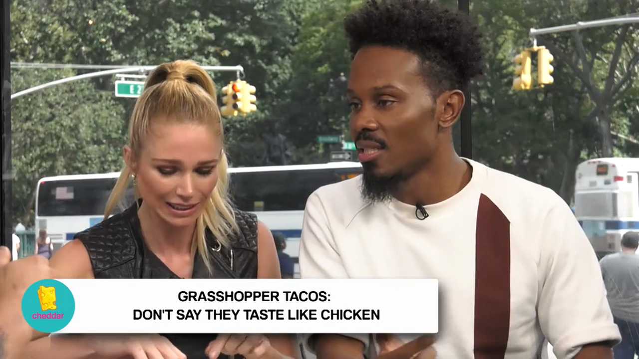 Grasshopper tacos from NYC's The BLACK ANT