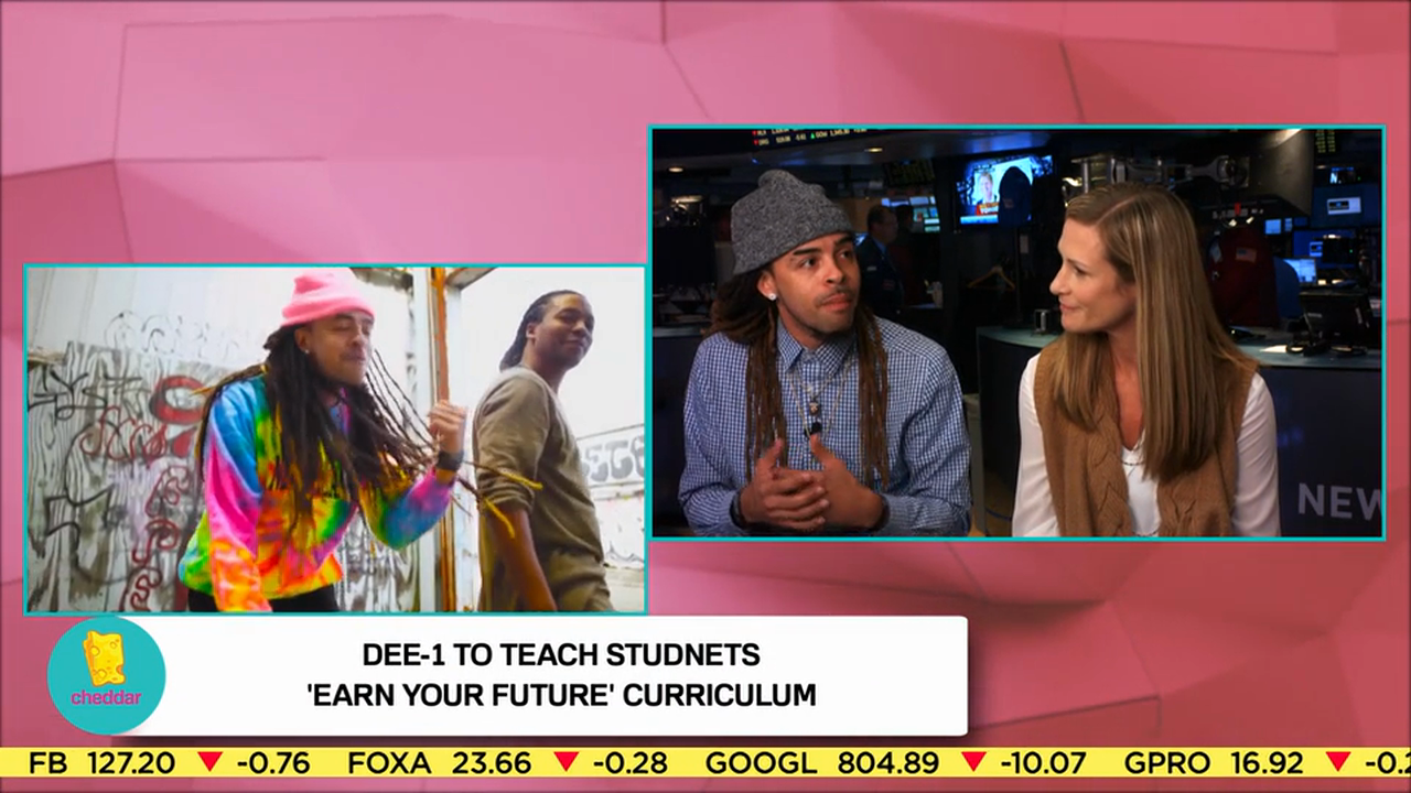 Former math teacher turned rapper Dee-1 is helping students become more financially literate.