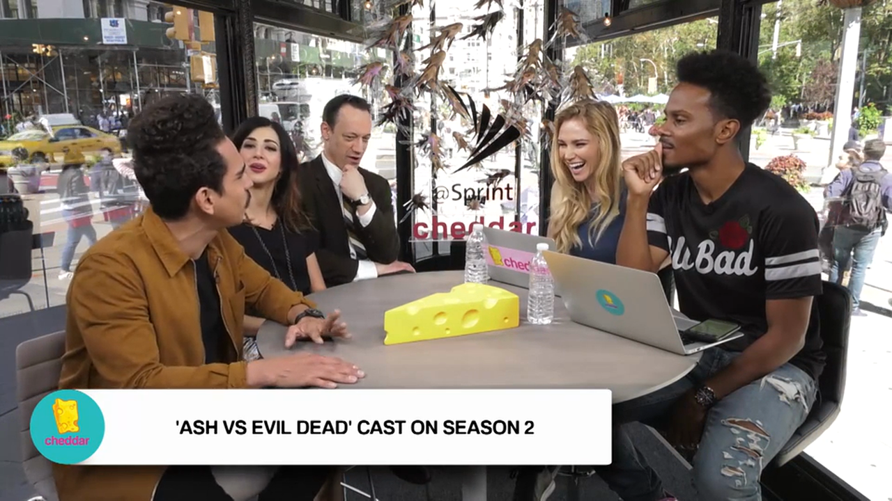 Cast of Ash VS. The Evil Dead reveals the secret to making epic horror. Hint: It's a blood cannon!