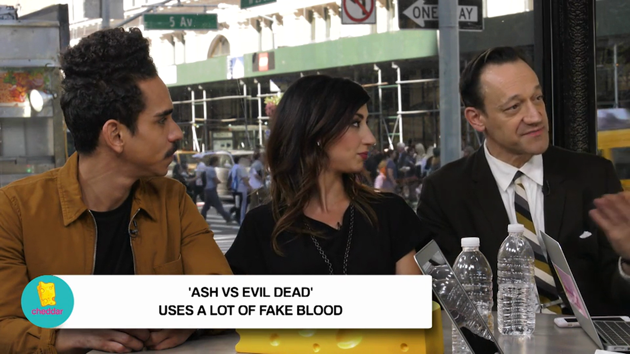 Cast of Ash VS. The Evil Dead reveals the secret to making epic horror. Hint: It's a blood cannon!