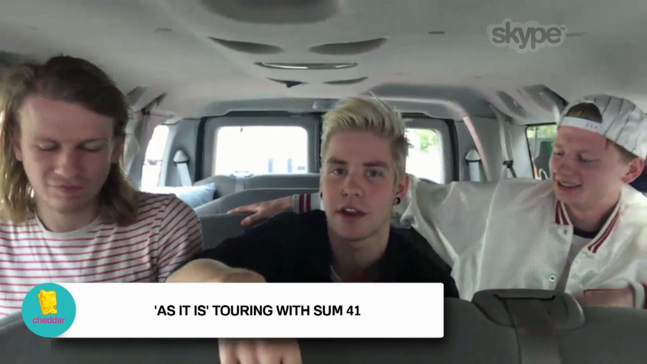 We interviewed rock band  'As It Is' in the back of a van!