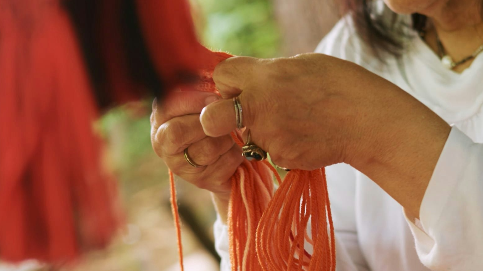 Cherokee Finger Weaving