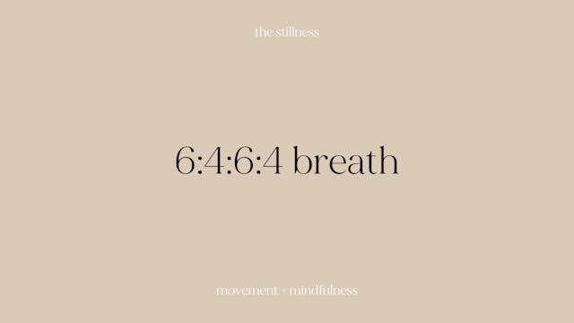 the stillness - 6,4,6,4 breath (6 mins)