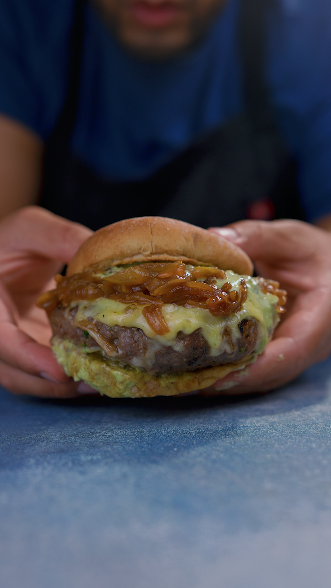 Stuffed Caramelized Onion Burger Chilipeppercooks TV