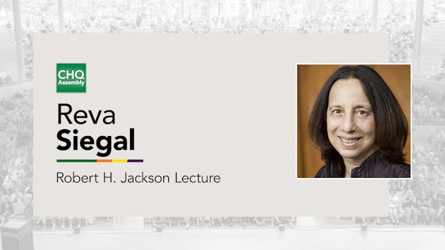 Reva Siegel: Robert H. Jackson Lecture