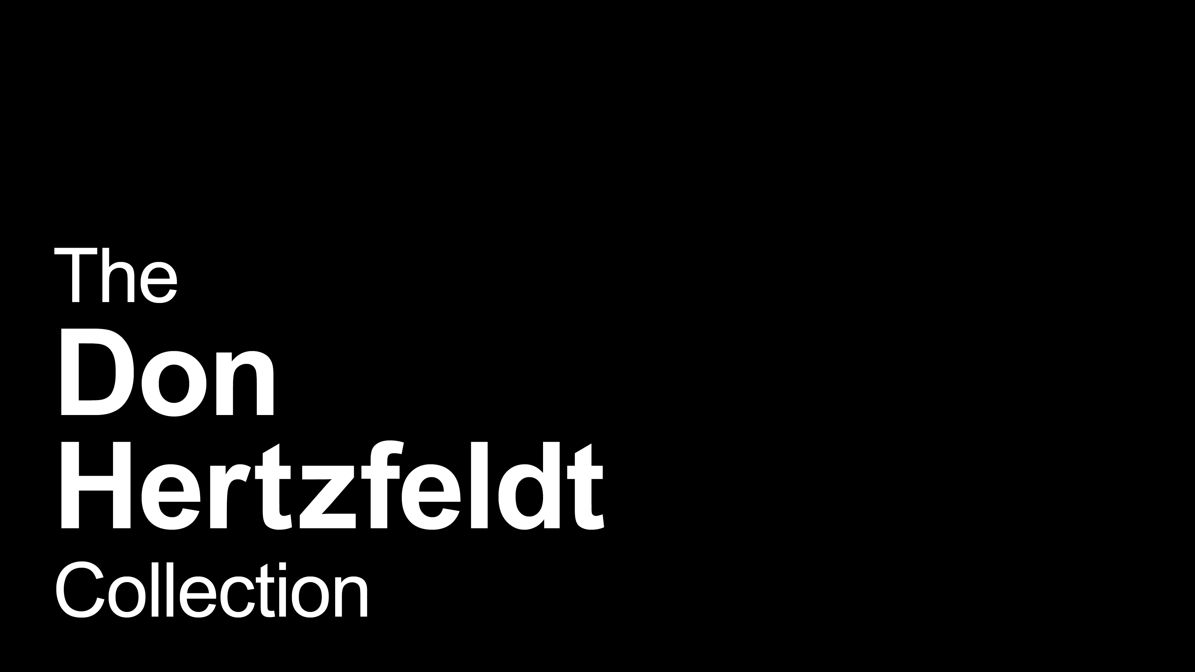 The Don Hertzfeldt Collection