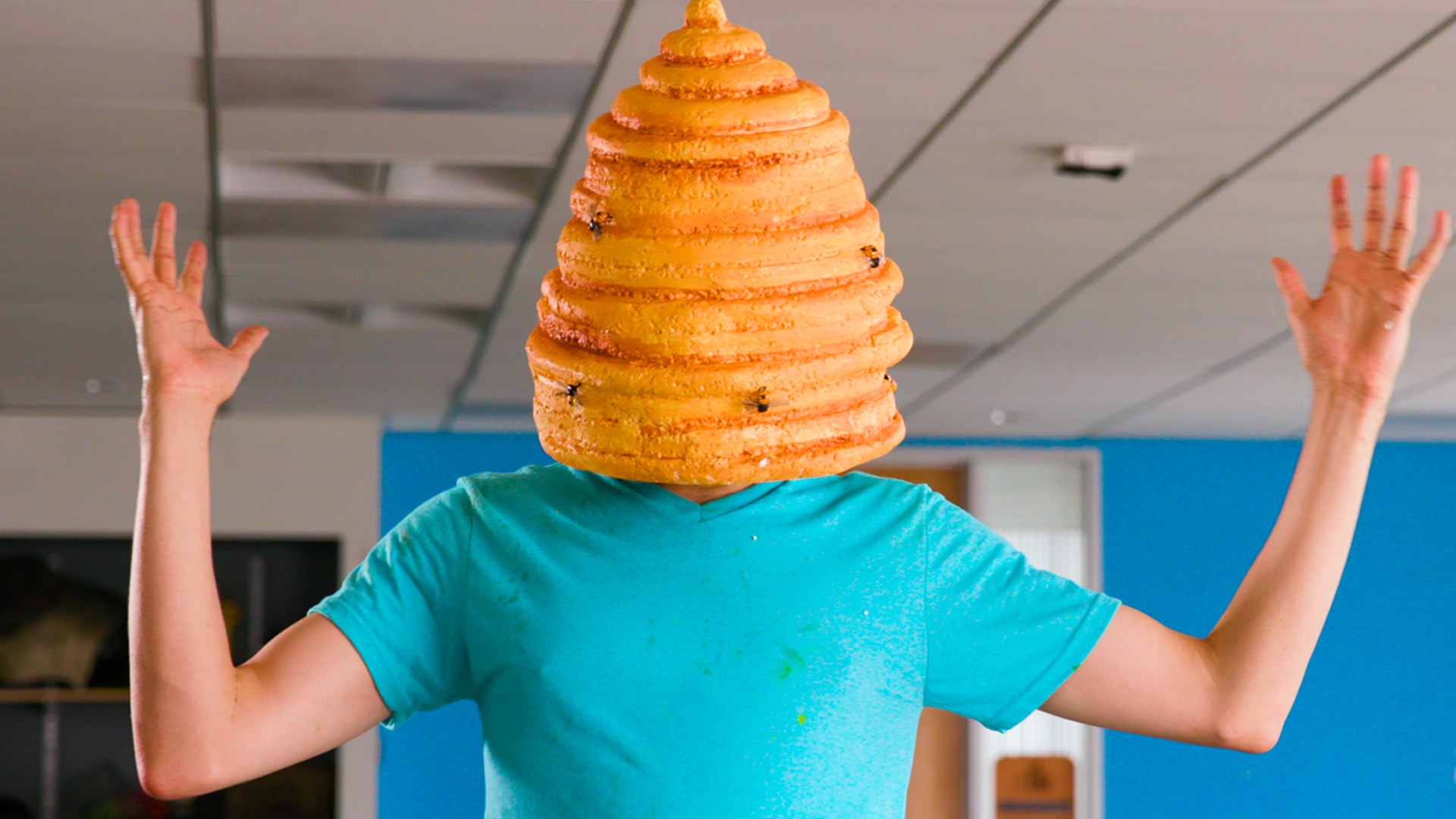 Grant Gets a Beehive Stuck on His Head