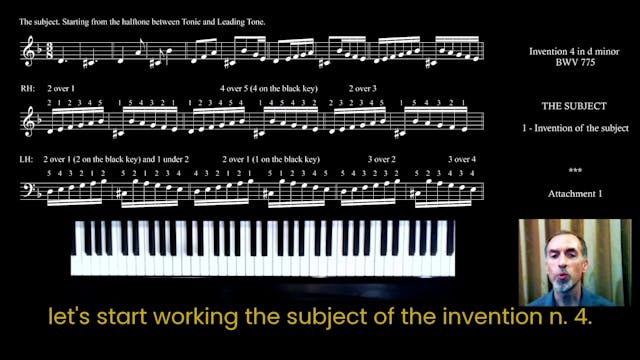 AF Bach Inventions 3a - Invention in D minor - The subject