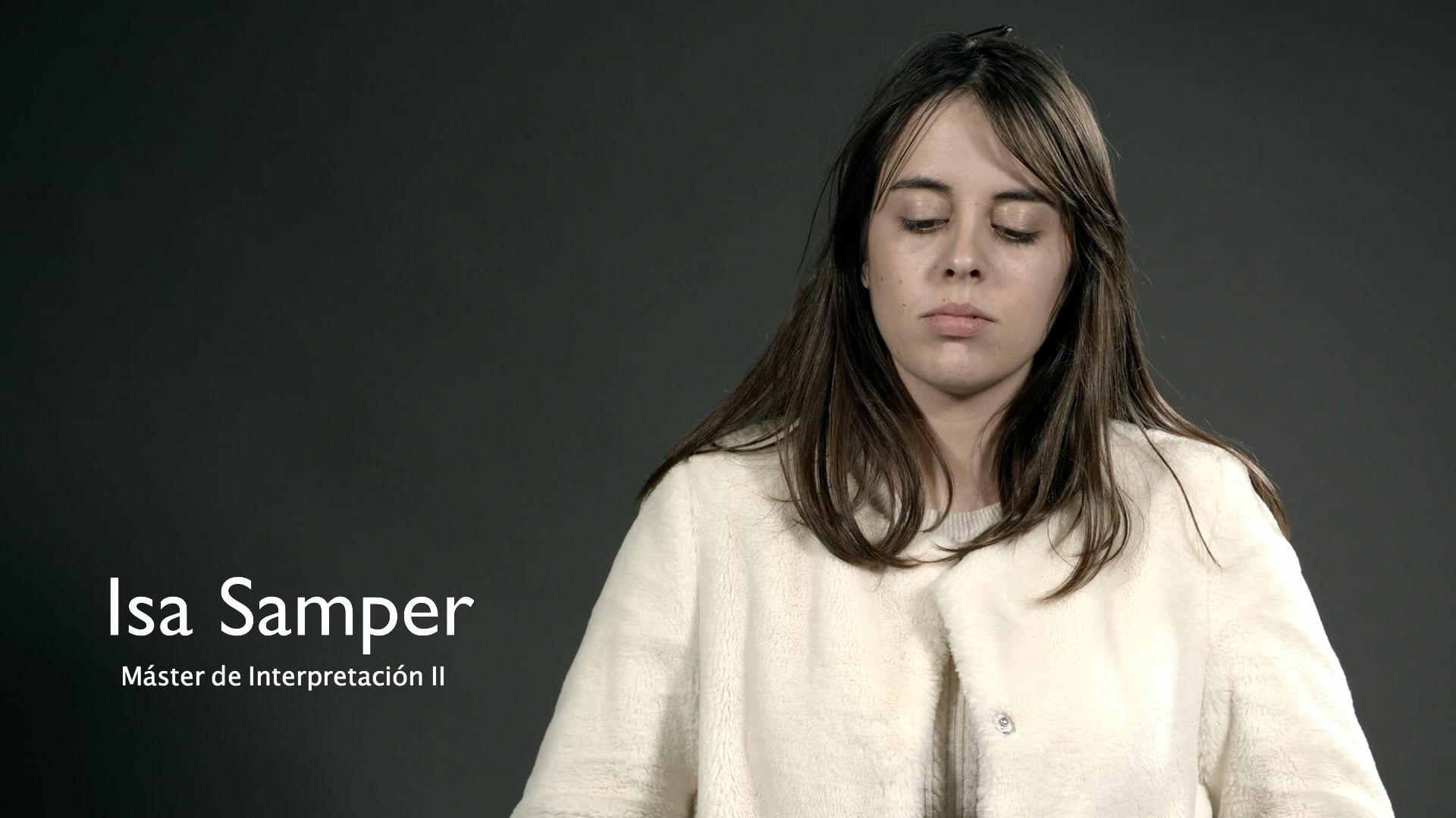 Isa Samper Prácticas Interpretación Autoevaluacion Escuela Cine Málaga