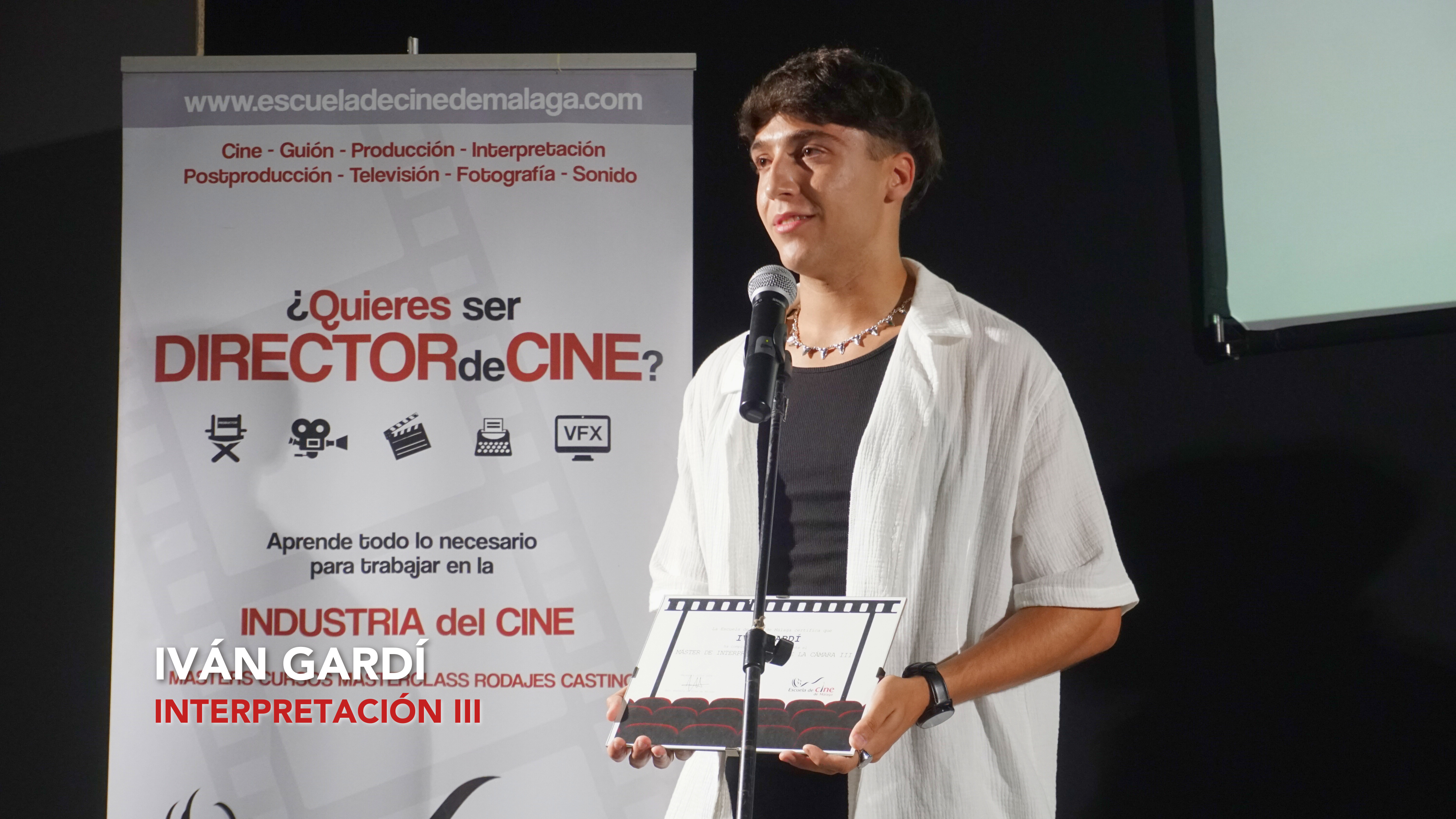 Reseña Iván Gardí, alumno de Interpretación III