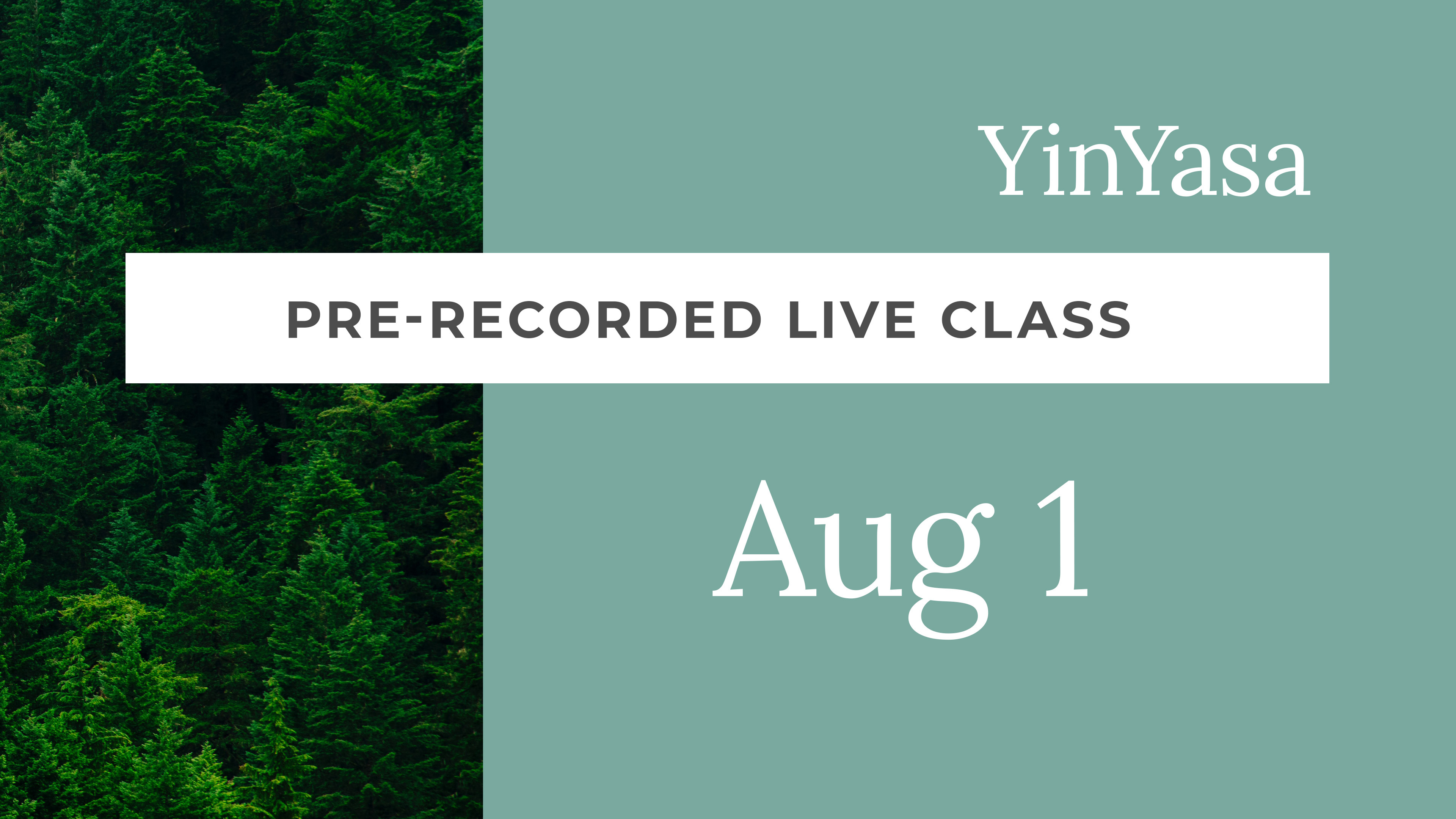 Pre-Recorded Live Yinyasa with Kacee