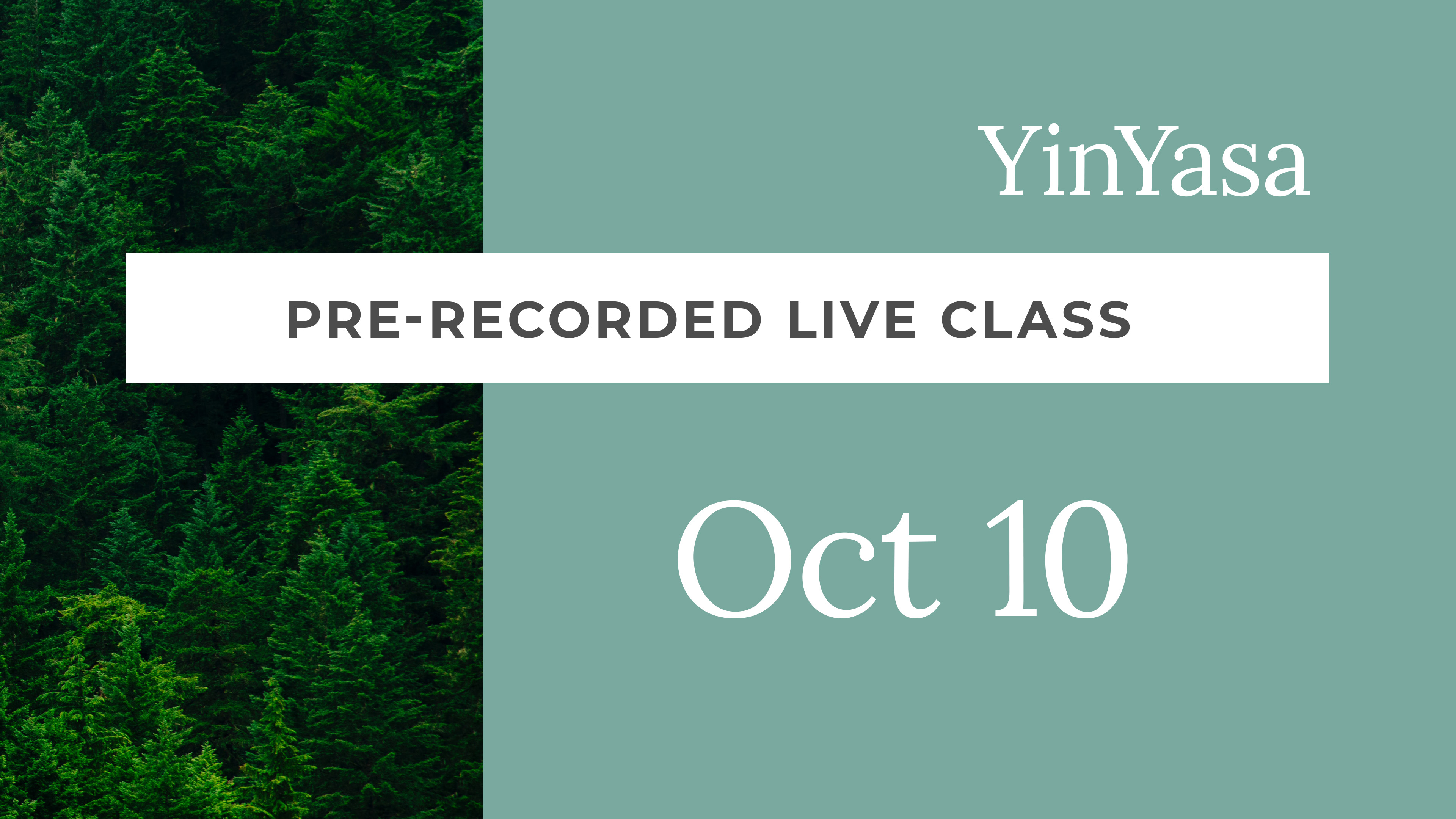 Pre-recorded Live Yinyasa with Kacee